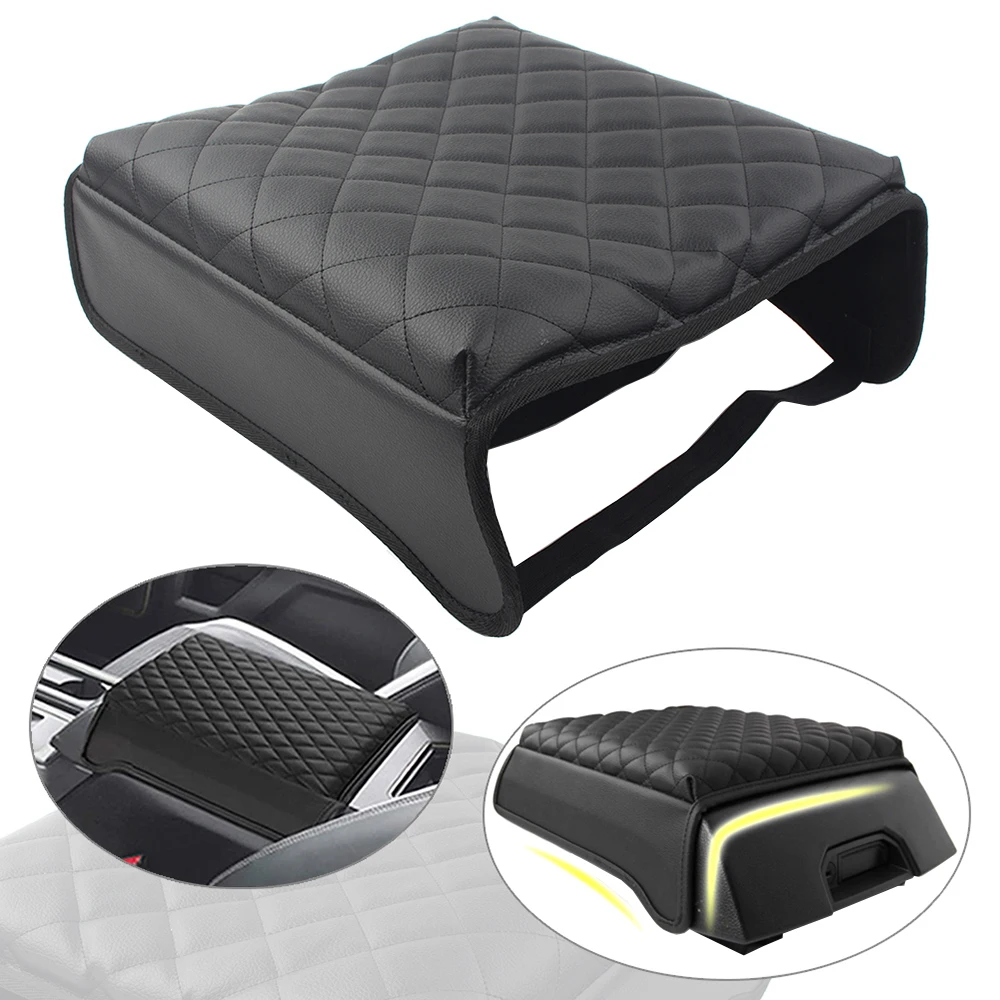 Car Central Armrest Leather Pad PU Leather for Ford F150 2015-2022 F250 F350 F450 2017-2022