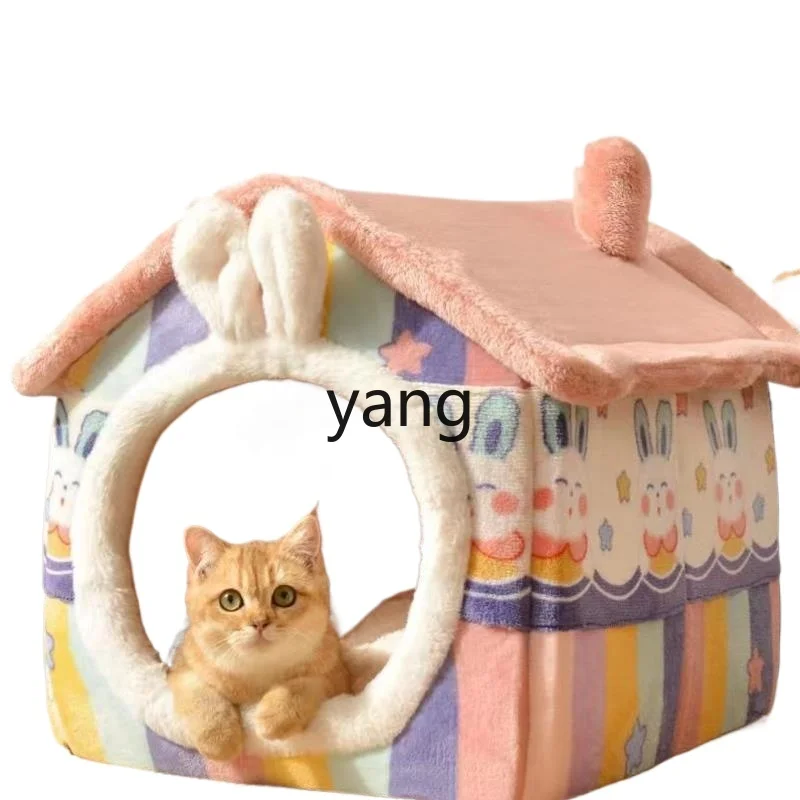 

CX Kitten Nest Four Seasons Universal Winter Warm House Villa Closed Cat House Tent