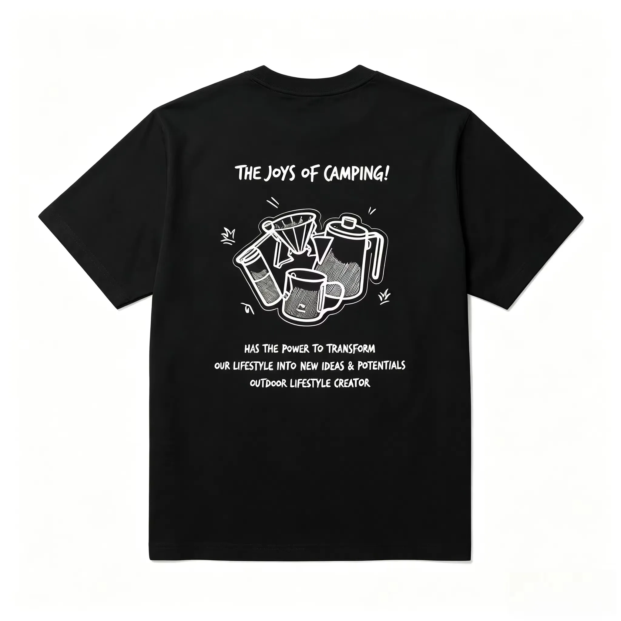 2026 new Men Casual Outdoor Camping T Shirt, Short Sleeve Crew Neck Coffee Graphic Tees