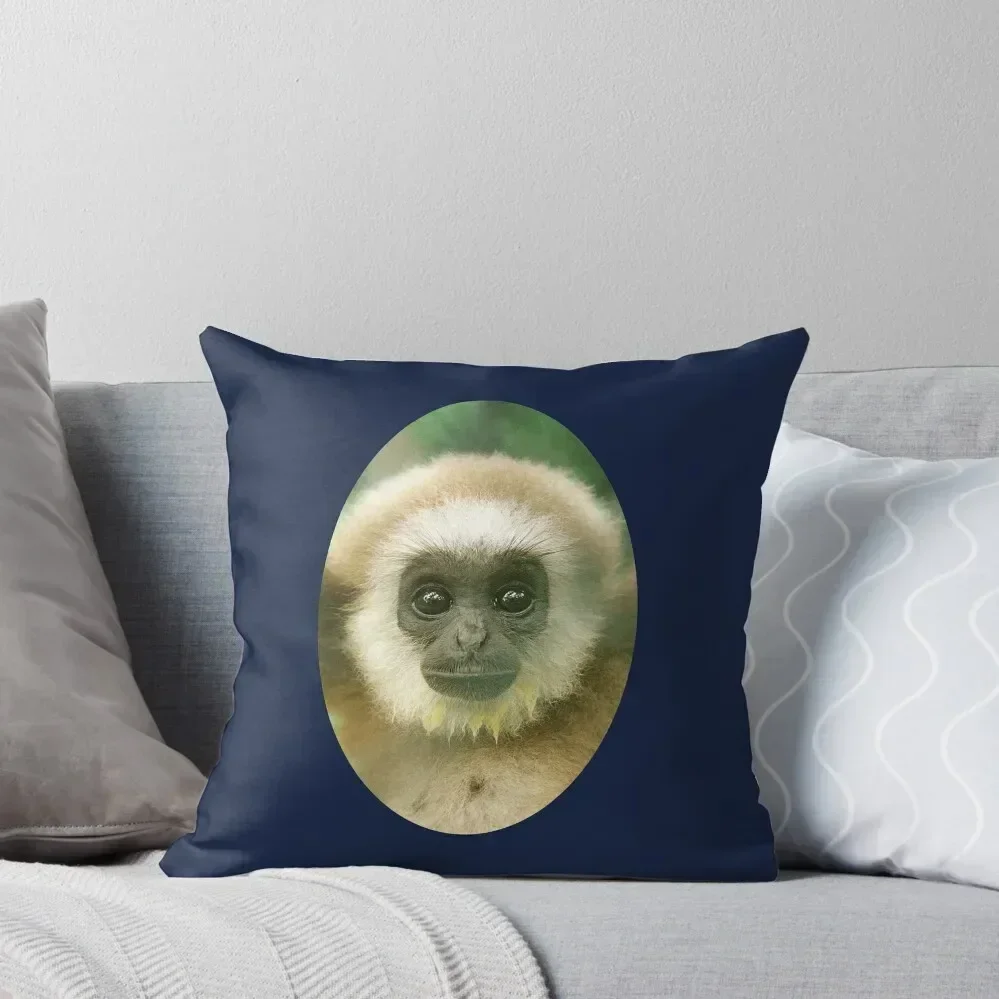 

Baby White-handed Gibbon portrait Throw Pillow Sitting Cushion Plaid Sofa Sofas Covers bed pillows pillow