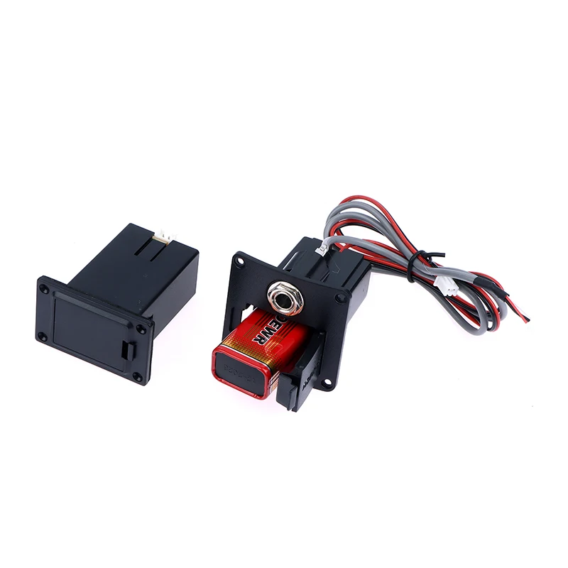 9V Battery Case Holder Battery Storage Cover Box For Acoustic Guitar Bass Pickup Black Guitar Parts DIY Accessories - view 5