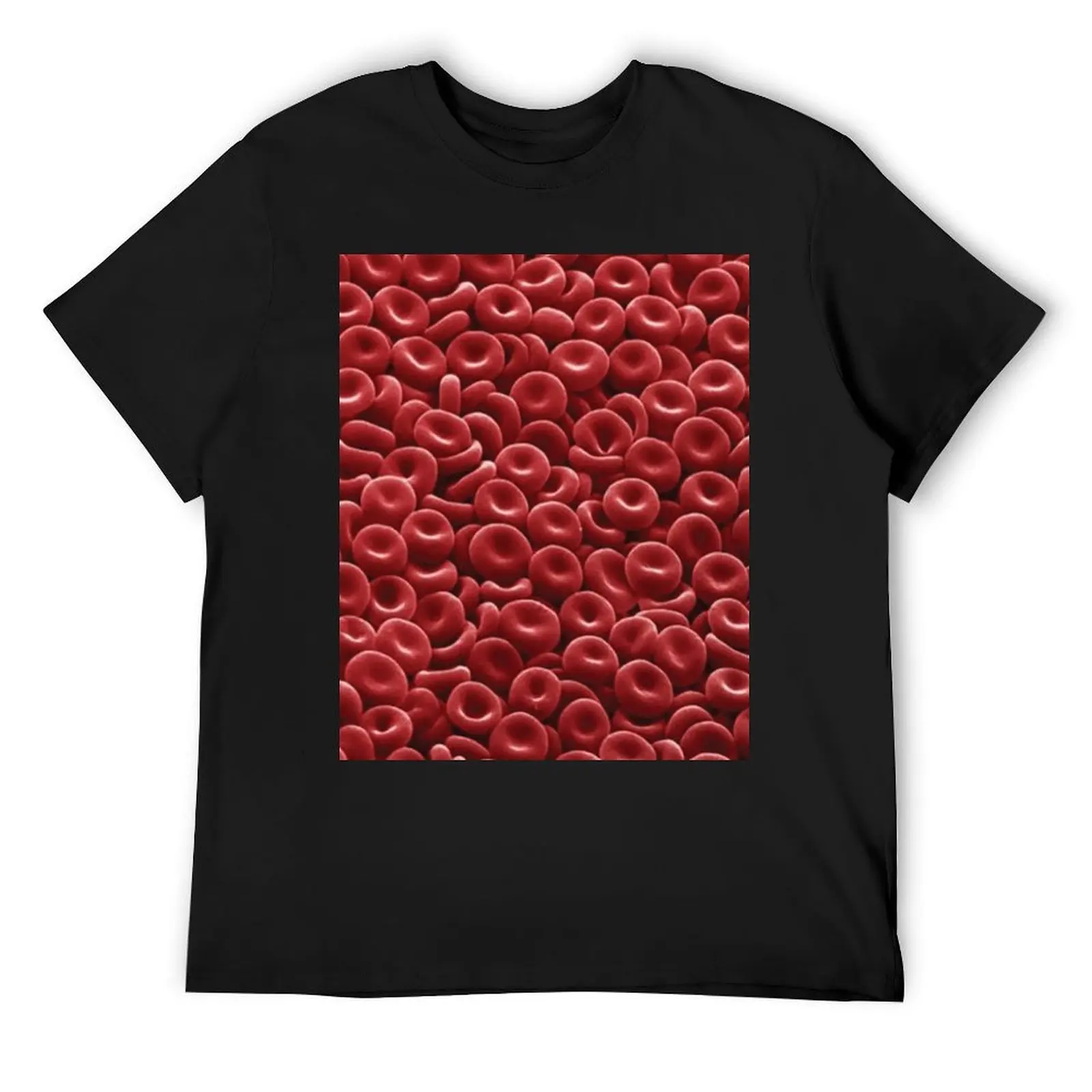 Red Blood Cells Under Microscope T-Shirt anime tshirt blacks black t-shirts for men