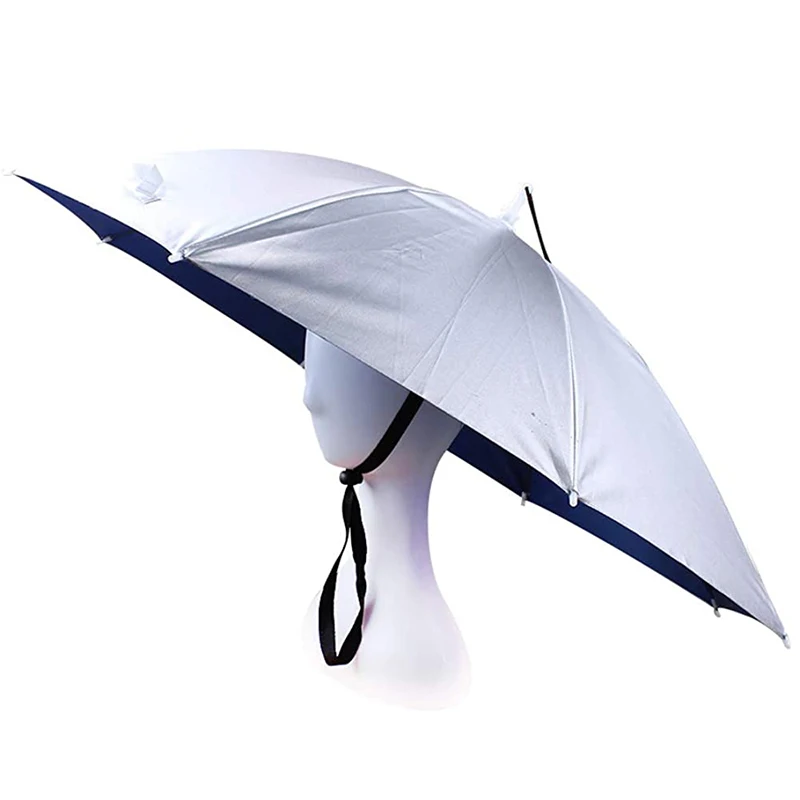 Portable Rain Umbrella Uv Protection Head Umbrella Hat Foldable Outdoor Travel Fishing Sunshade Waterproof Camping Cap Headwear