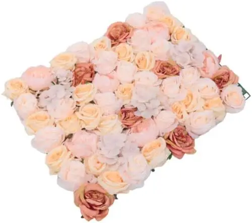 

4 Pcs Artificial Flowers Wall Rose Flower Wall Panel Flower Backdrop Party Decor