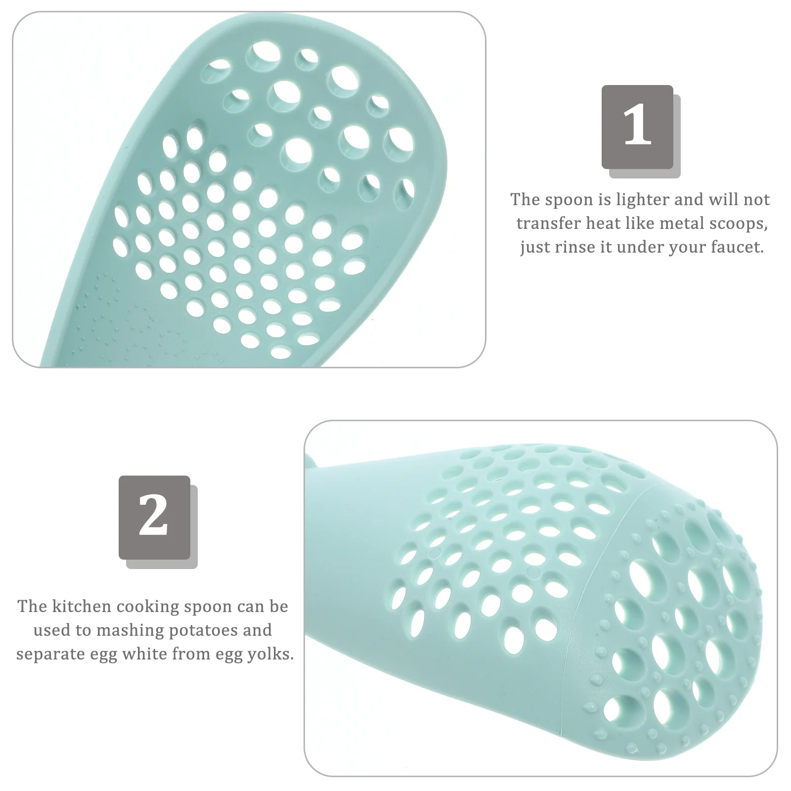 

Multipurpose Mashing Spoon Plastic Cooking Drain Spoon For Potato Garlic Ginger Grinding Colander Kitchen Utensil Tool