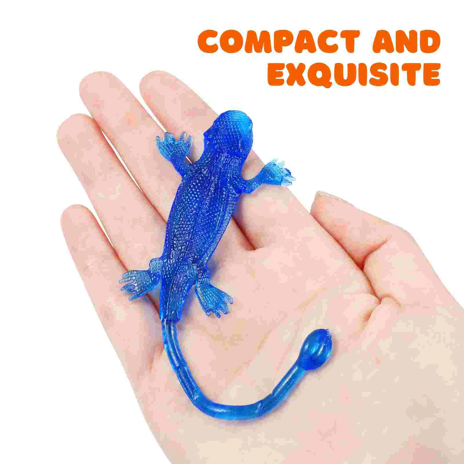 20 Pcs Sticky Lizard Toy Kids Gecko Spoof Interactive Stretchy Elastic Material Smooth Round Edges Fun Creative Parent