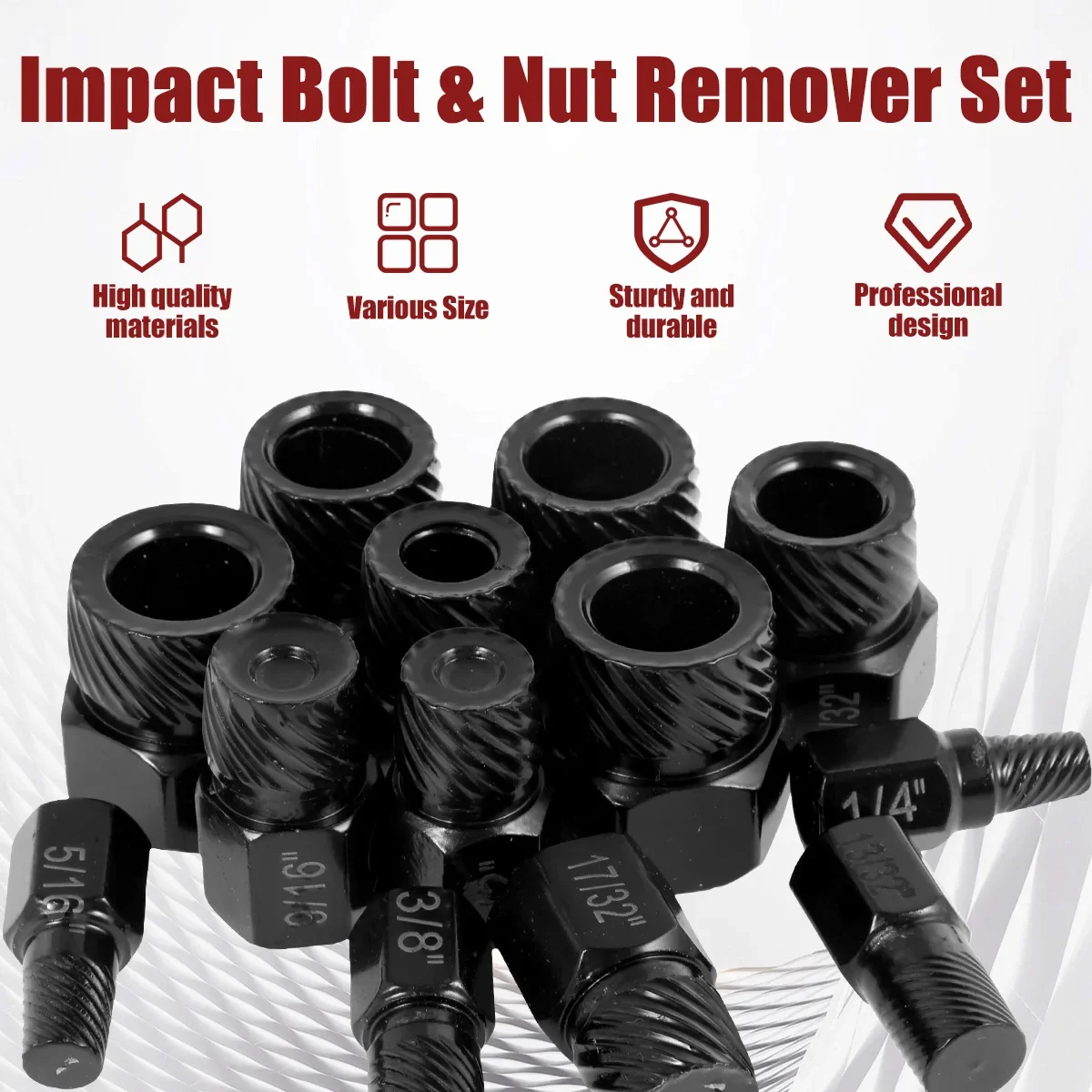 26/10Pcs Screw Extractor Alloy Steel Damaged Screw Remover Set Metal Easy Out Drill Bits Bolt Stud Multi-Spline Screw Extractor