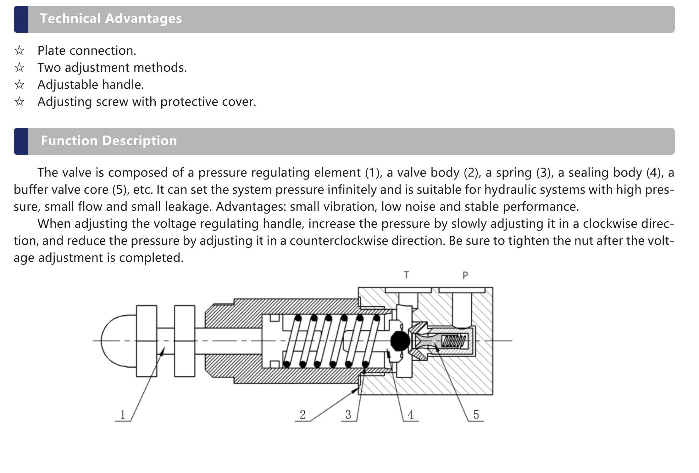 Direkt wirkendes Überdruckventil DBD-X