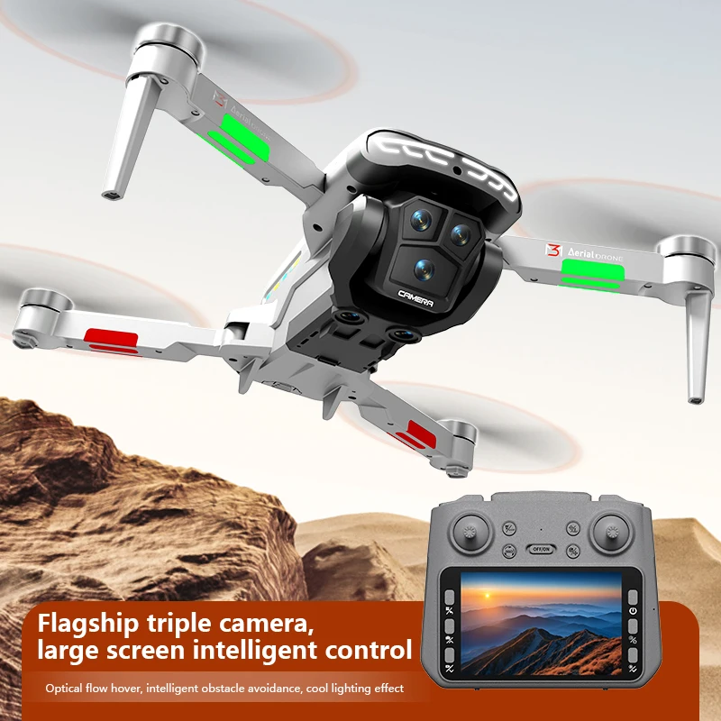New M3 Drone 8K HD Dual Camera Brushless Motor Optical Flow Obstacle Avoidance GPS Positioning 3 Battery Foldable RC Quadcopter