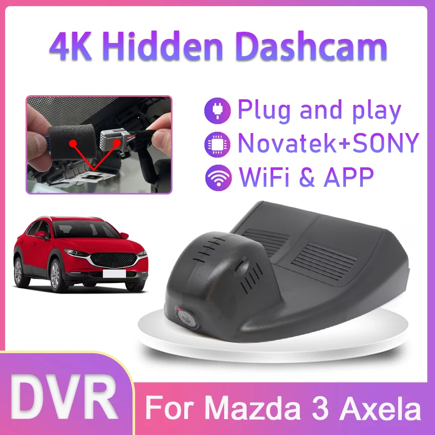 

UHD 2160P Plug And Play Easy installation Wifi Special Car DVR Dash Cam Video Recorder Original For Mazda 3 Axela 2020 2021 2022