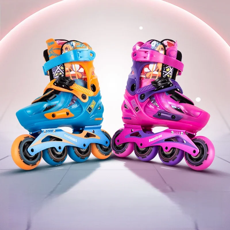 Children's Competition Training Figure Skating Ice Skates with Adjustable Size Integrated Frame PP PE Shell