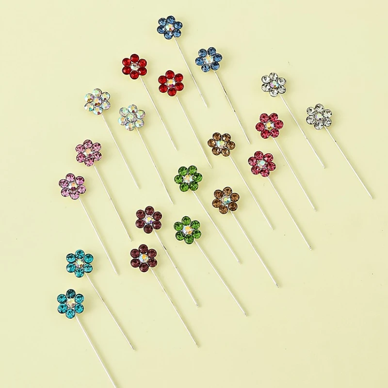 Spilla per turbante, spilla di sicurezza per hijab con clip per sciarpa, fibbia per sciarpa in seta con spilla, elemento floreale per spilla per sciarpa con strass