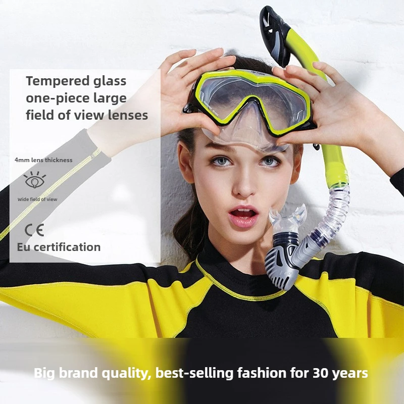 

Professional Two-piece Set Of Large-frame Diving Goggl es Full Dry One-piece Diving Goggles Snorkeling Div ing Goggles