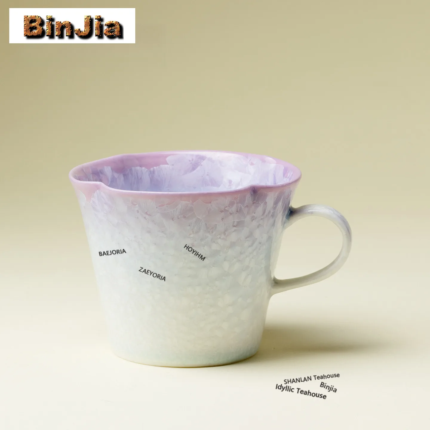 

140ml Powder Mist Crystallized Glaze Teacup Luxury Tea Bowl Mug Tea-tasting Smelling Cup Jianzhan Master Cups Teaware Supplies