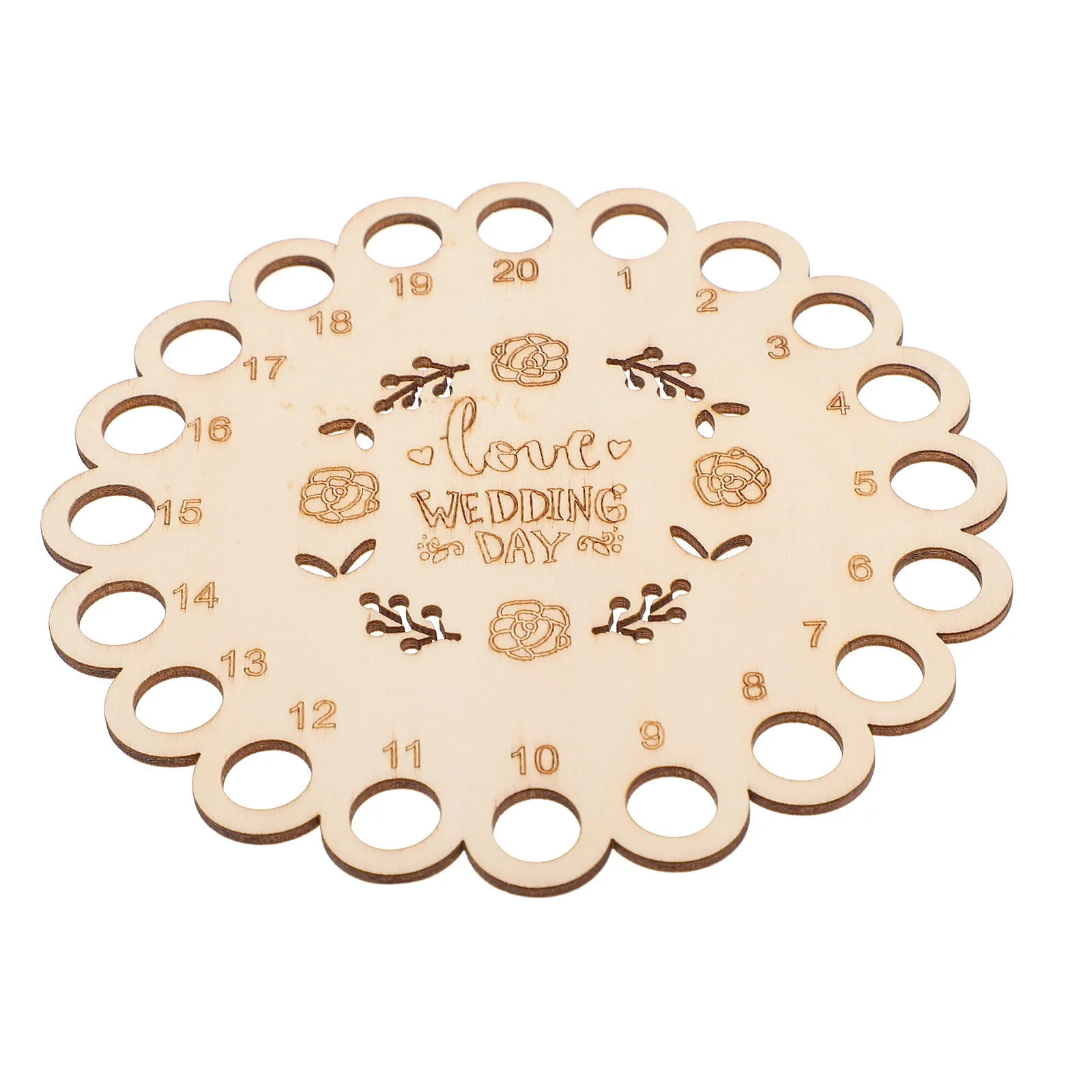 1Pcs Compact Wooden Embroidery Floss Organizer Hollow Thread Winding Plate Sewing Thread Stand for Stitch Needlework Use