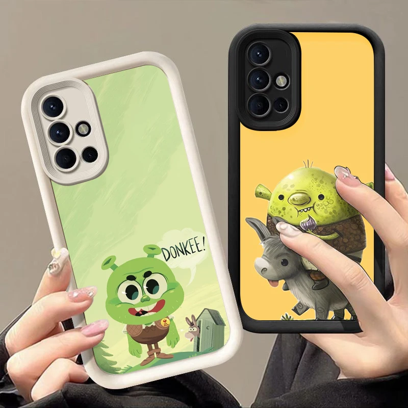 Cartoon Shrek Funny Phone Case For Samsung Note 20 Ultra A03 Core A04 A05 S A01 A06 A20 A30 A50 M12 M13 M15 M34 5G M51