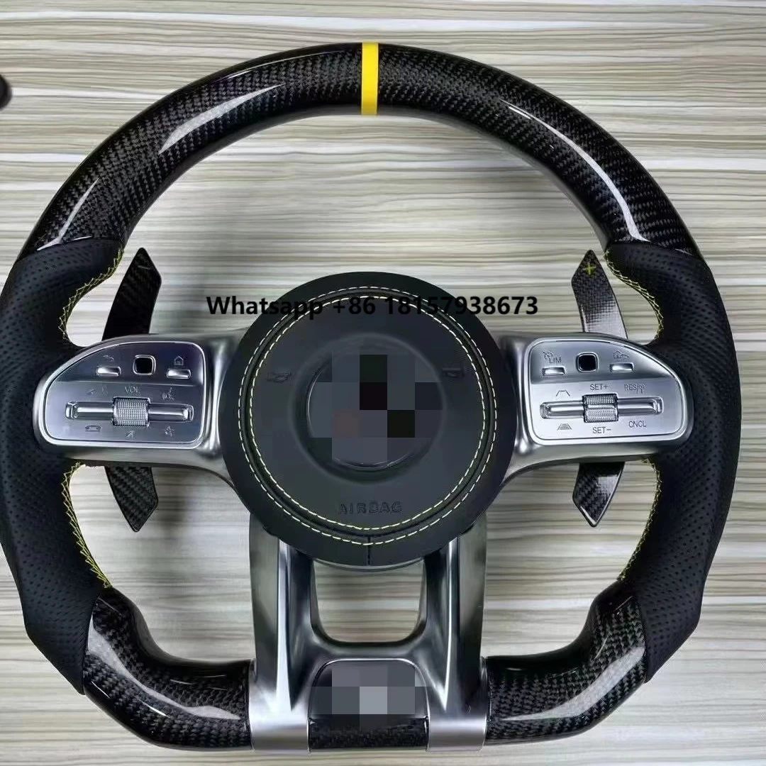 

YLC Car Steering Wheel for Benzs AMG C190 W117 W166 W177 W197 W205 W213 W216 W217 W218 W222 W253 W257 W463 W464 GLE G63 C63