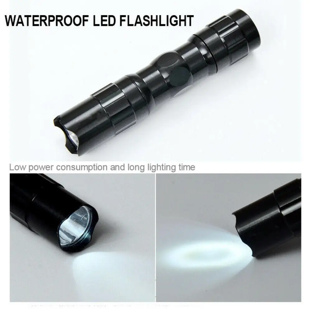 Mini Small Torch Handheld Powerful LED Tacticals Pocket Waterproof Flashlight Non-Slip Torch For Camping Home Travel Emergencies