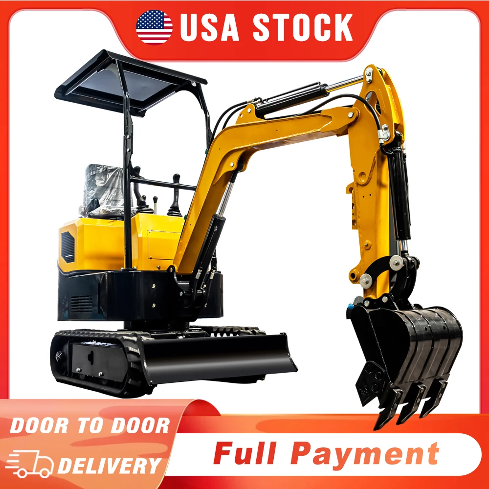 MMS Mini Excavator MS10C 1ton Hydraulic Crawler Excavator 13.5HP Small Trencher Digger For Farm Garden Full Payment
