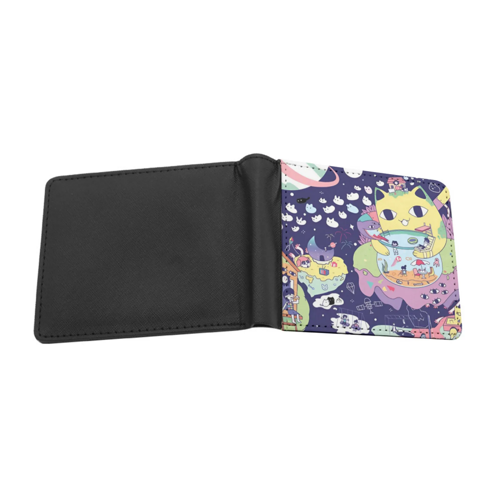 Omori's Story Poster Leather Men Wallets Credit Card Holder Purse Black Wallet Omori Omori Video Game Omori Game Omori Basil