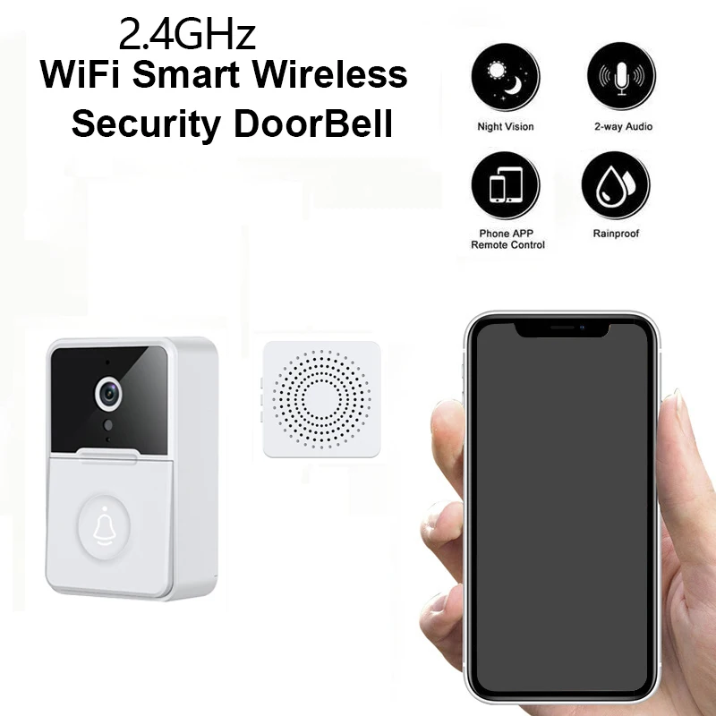 X3 Pro Wireless Video Doorbell 2.4Ghz Remote Language Intercom Mobile WiFi Intercom for Home