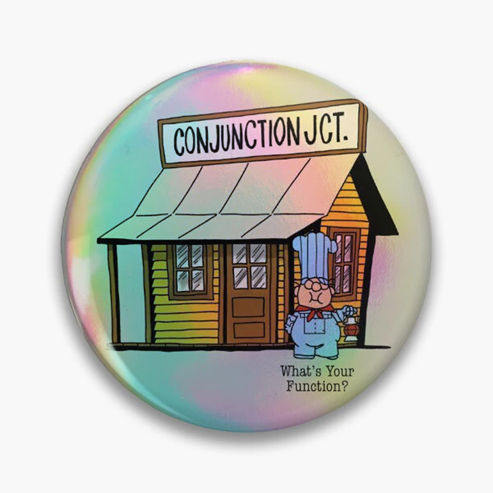 Conjunction Junction Pin Holographic Star Heart Pin Brooches Laminated Button Fashion Accessory