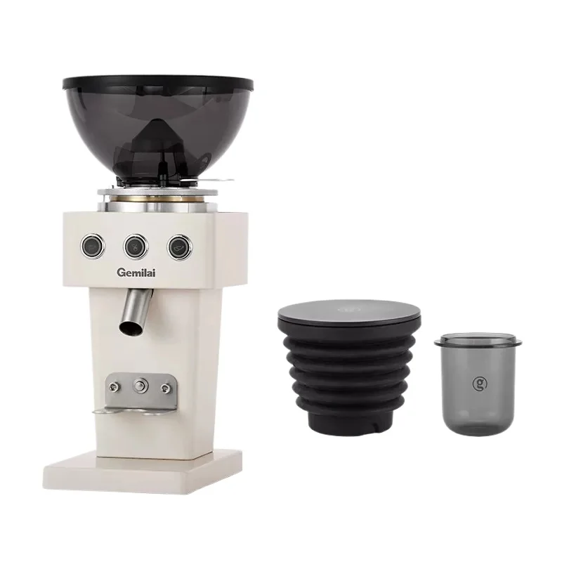 Gemilai 9015C Double Bean Warehouse Household 64MM Flat Knife Electric Grinder Freshly Grinds Espresso