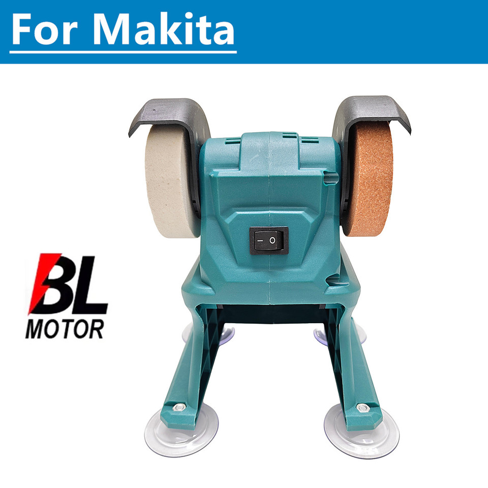  Brushless Electric Bench Grinder Cordless Table Grinder Double Polishing Grinding Stone Knife For Makita 18V Battery 