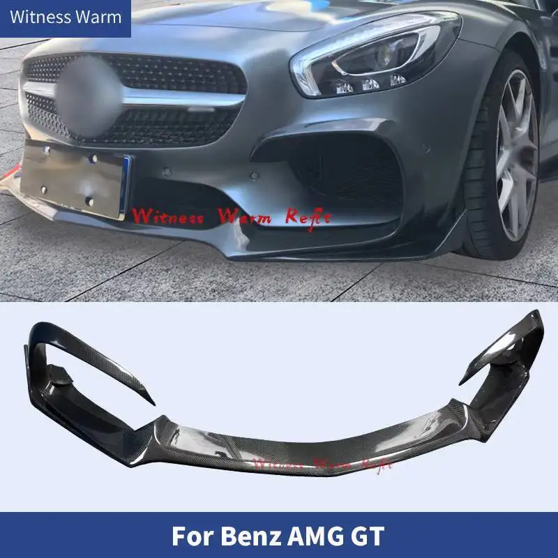Mathiateurs de pare-chocs avant de voiture pour Benz Amg Gt, fibre de carbone Frp Spomicrophone, pelle avant