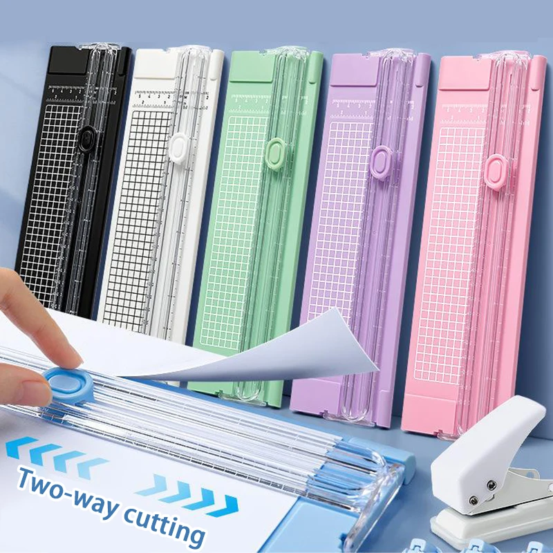 

【A4 Bidirectional Cutting Paper Cutter With Pull-out Ruler For Photo Trimmers Scrapbook Lightweight Cutting Mat Machine】