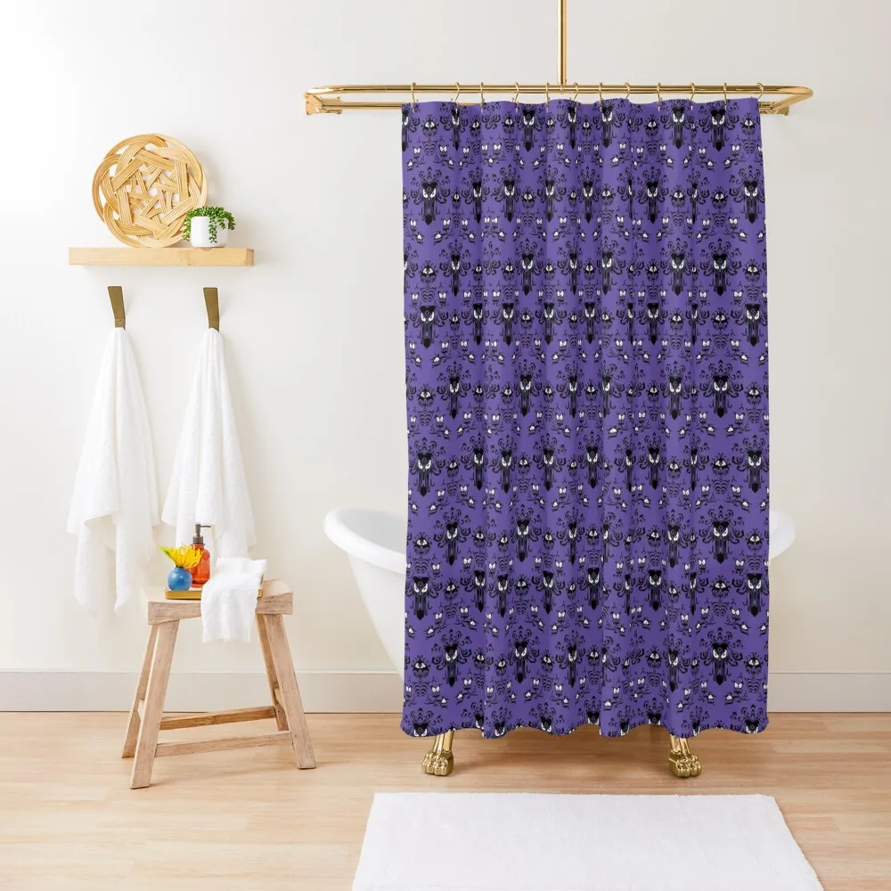 Haunted Mansion Wallpaper Pattern Shower Curtain Bathroom Box Elegant Bathroom For Bathroom Shower Curtain