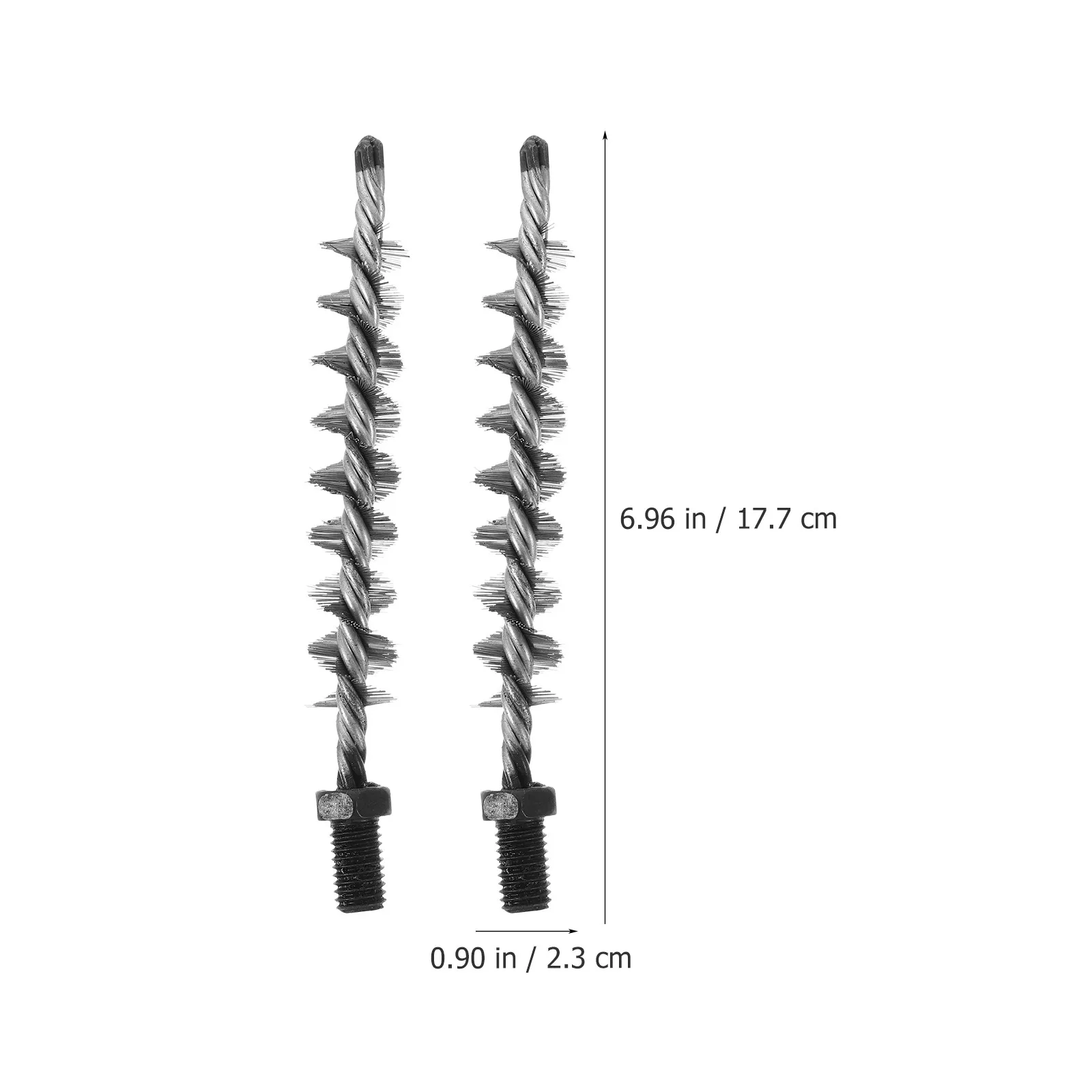2Pcs Sturdy Steel Wire Chimney Brush Cleaning Kit for Metal Brick Flues Round Square Oval Clay Liners Dryer Vent Fireplace Duct