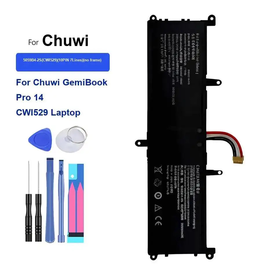 

5000Mah For Chuwi Gemibook Pro 14 CWI529 Laptop 5059B4-2S 10PIN 7Lines NO Frame High Performance Battery Long Lasting