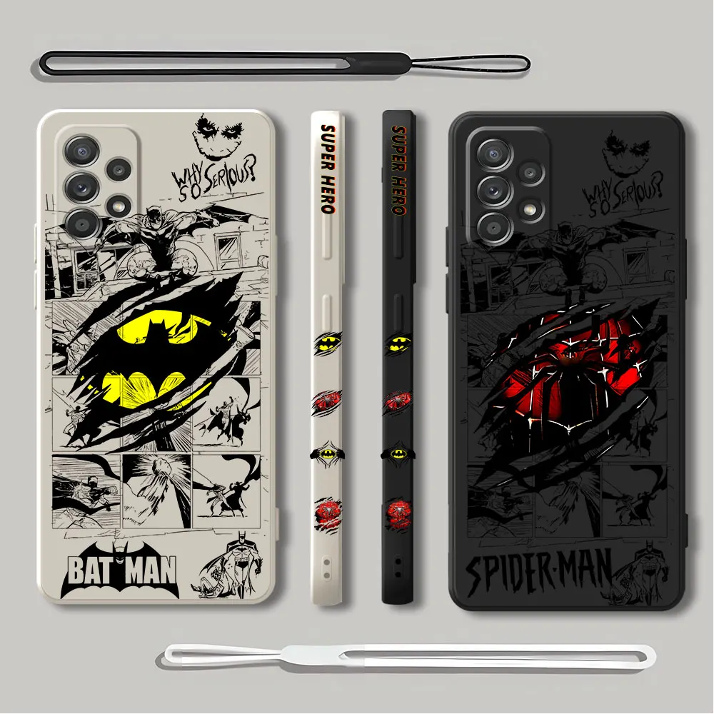 B-Batman LOGO Superheros Phone Case for Samsung Galaxy A25 A24 A12 A11 A33 A73 A72 A52 A42 A21s A22 A23 A34 A13 Silicone Cover 