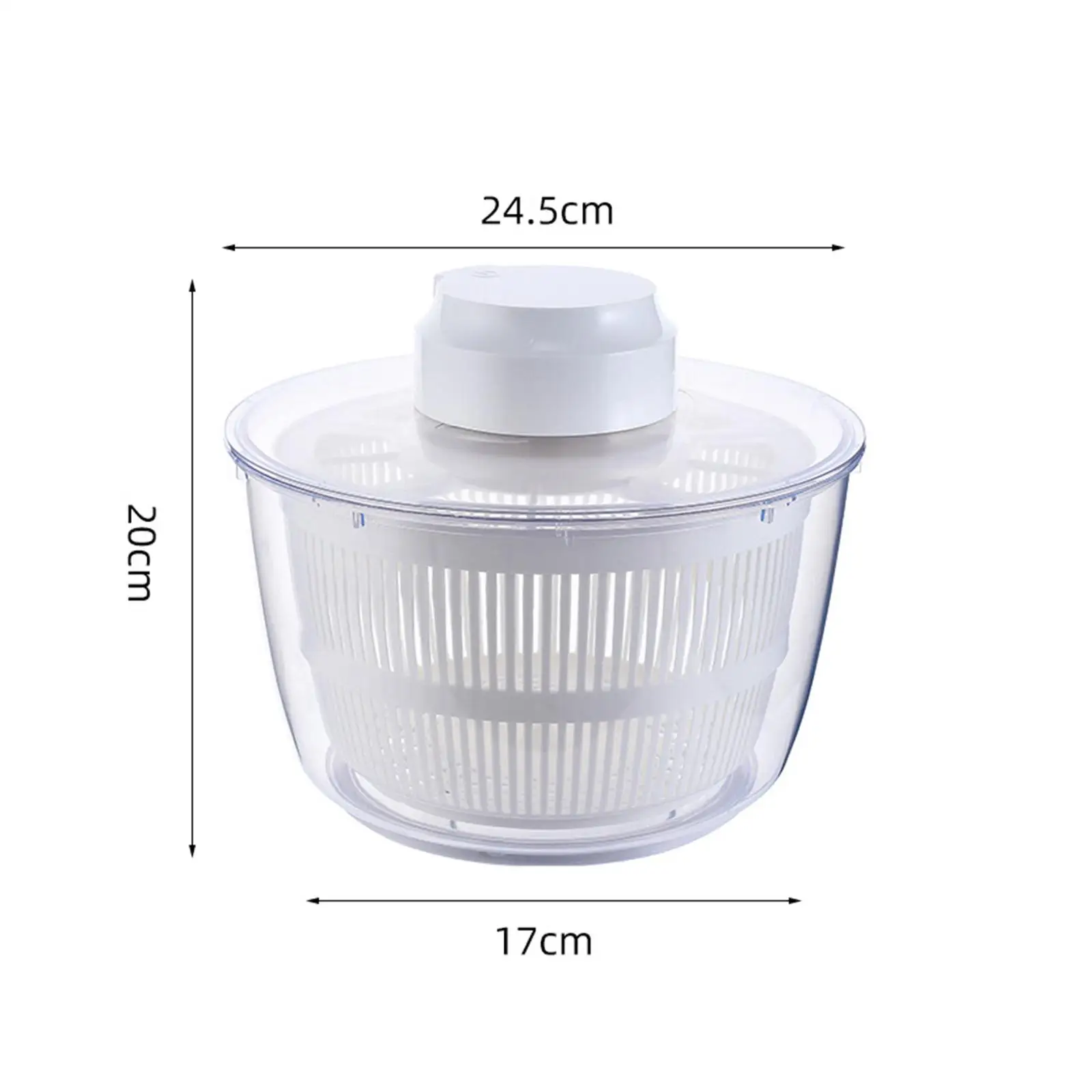 Electric Salad Dryer with Bowl Quick Drying Multifunctional Salad Bowl Vegetable Mixer Lettuce Vegetable Dryer for Household