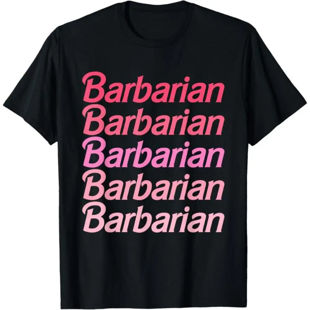 

Trendy Barbarian Graphic T-Shirt Unisex Bold Print Cotton Tee for Summer Streetwear, Festival or Urban Fashion Outfit
