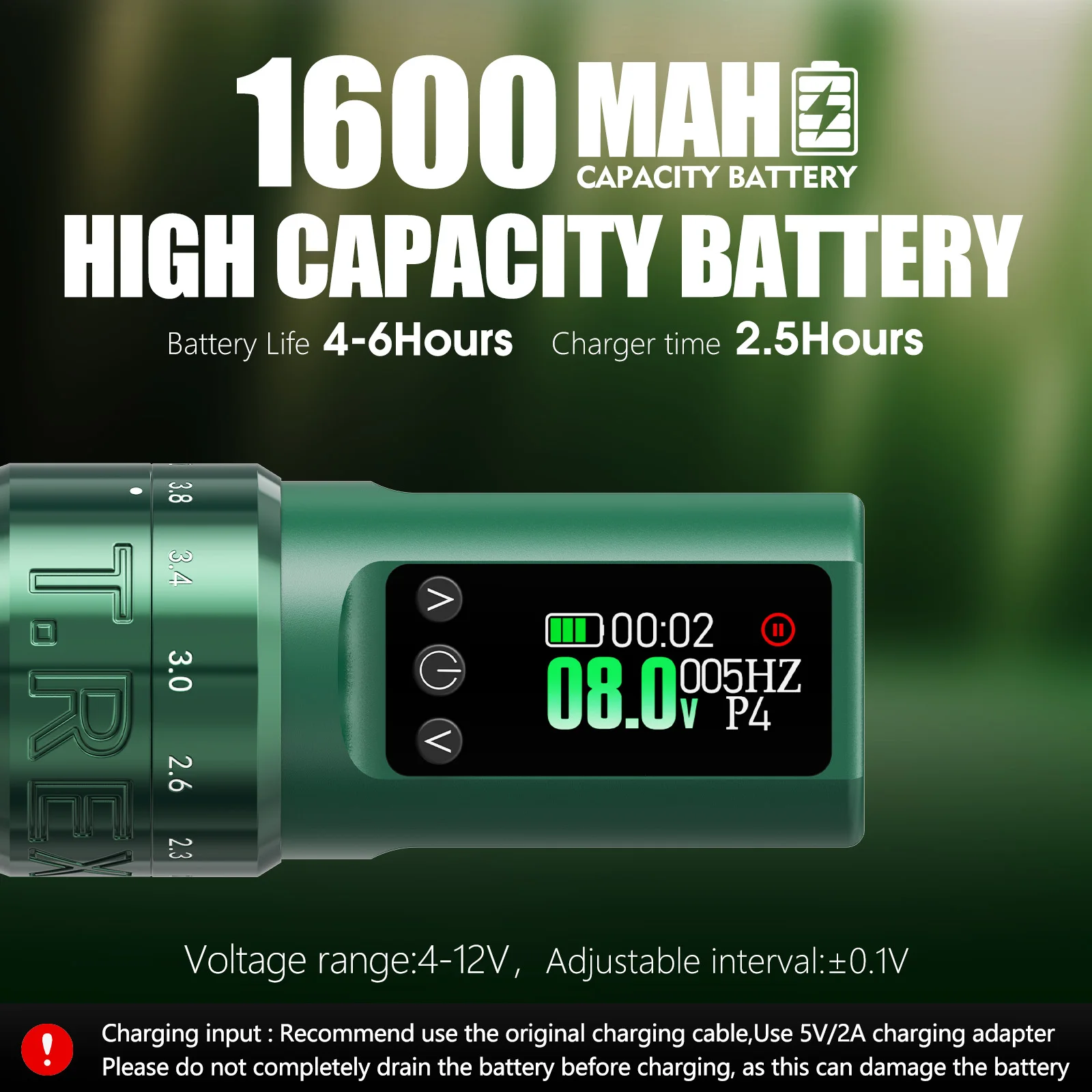 مجموعة أدوات الوشم T-Rex عالية الجودة، مجموعة أدوات الوشم اللاسلكية كاملة 2.0-4.2 مم مجموعة مسدس الوشم القابل للتعديل #6