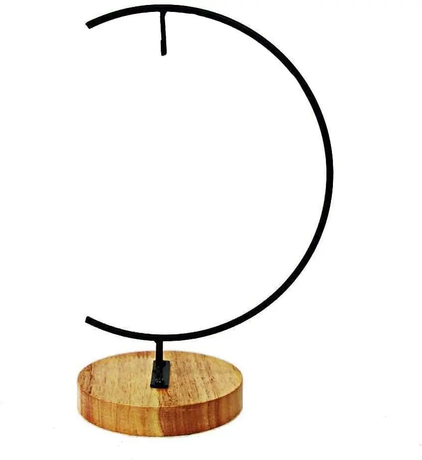 

Metal Plant Stand for Hanging Glass Terrarium Globe Ball - Black, Sturdy Iron Ornament Display