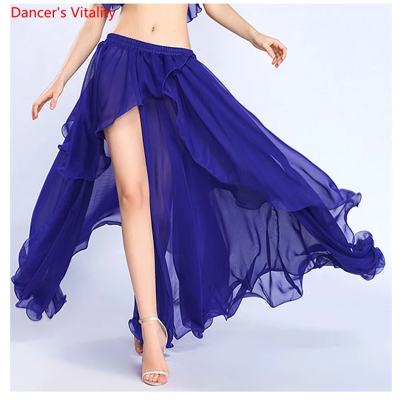 Professionelle Wettbewerb Sexy Chiffon Für Frauen Bauchtanz Rock Maxi Kostüm Tänzerin Dress11 Farbe; Kostenloser Versand