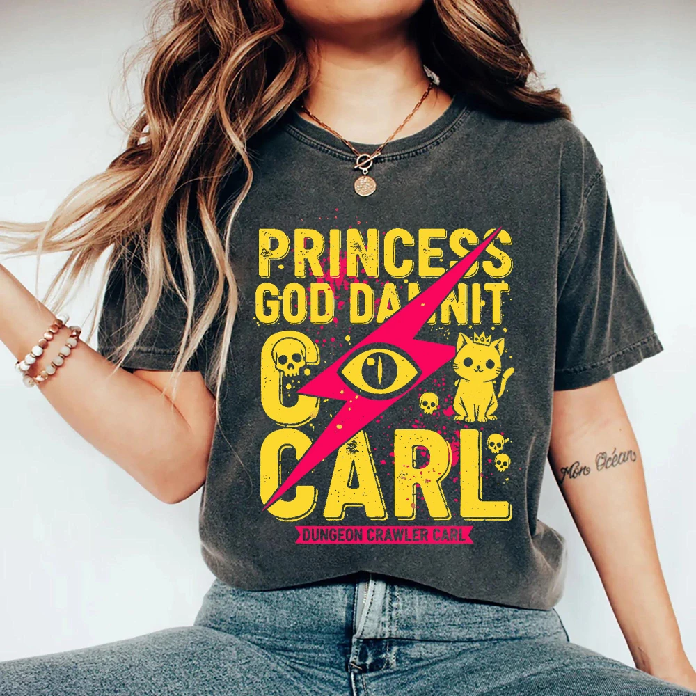 Dungeon Crawler Carl Camisa Princesa Dios Damnit Carl Tee Goddamnit Donut Bookish Merch LitRPG Fan Gift