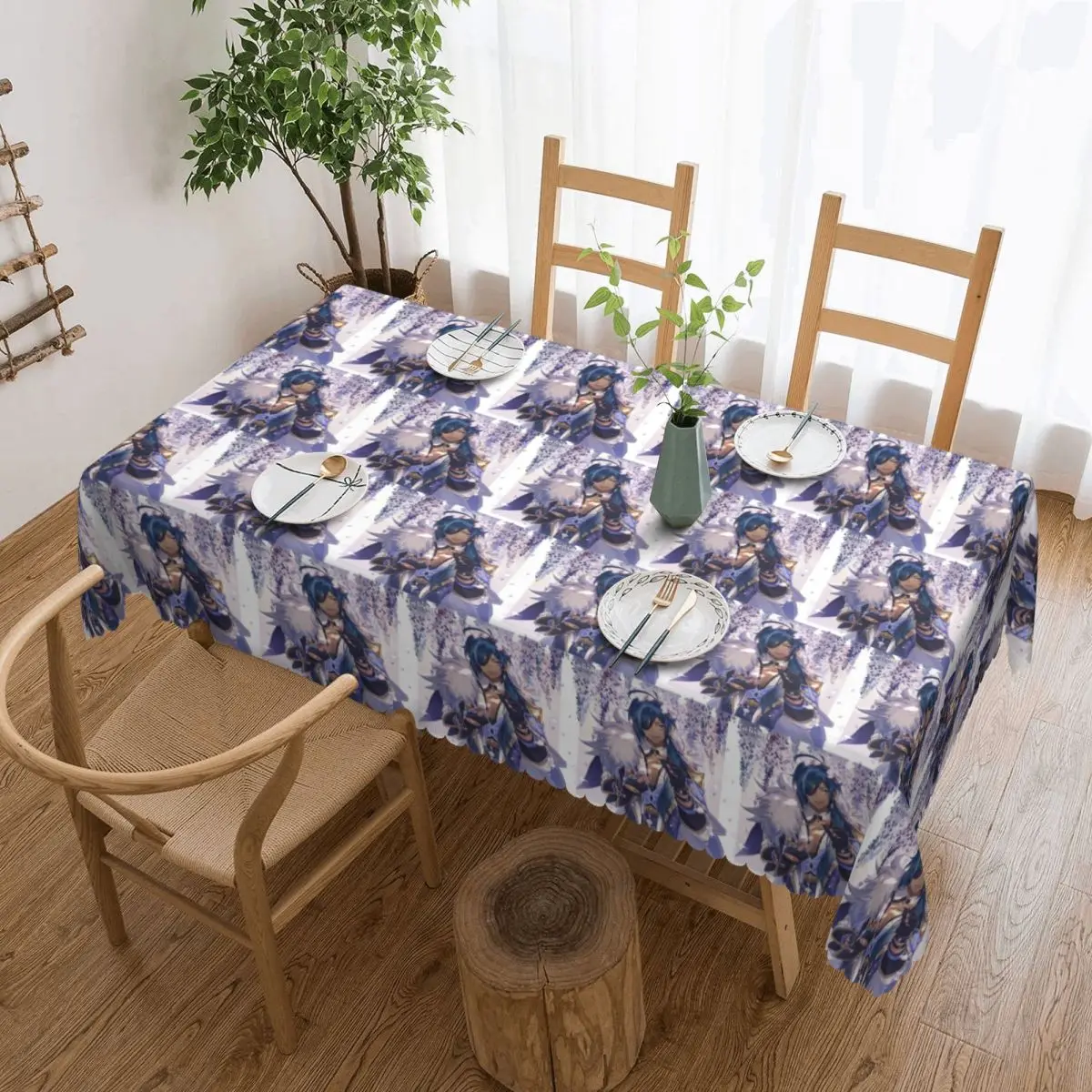 Kaeya Game Genshin Impact Anime Tablecloth Restaurant Kitchen Rectangular Tablecloth Party Decoration Outdoor Dining Table Cover