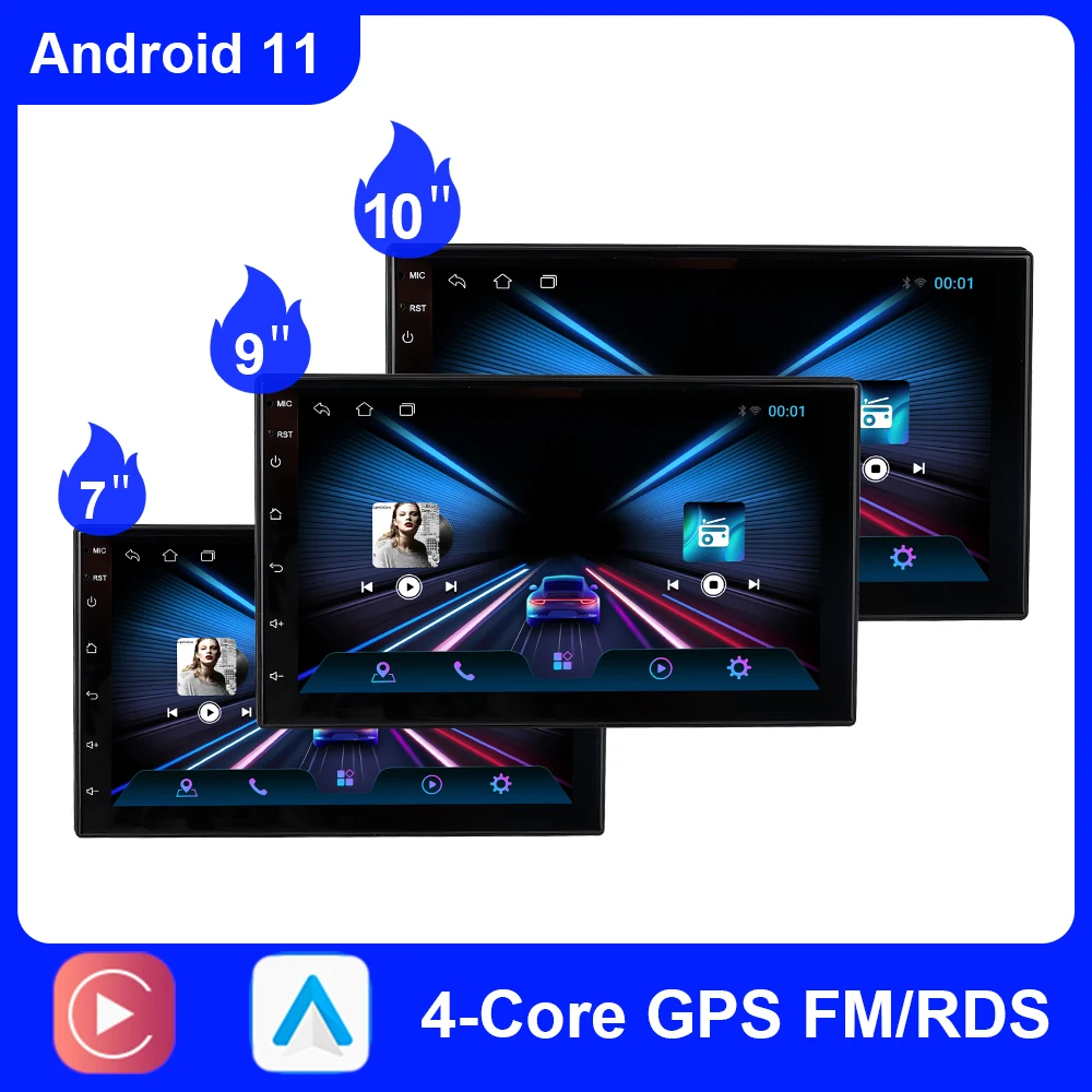 

7/9/10" Car Radio Autoradio 2 Din Head Unit GPS Split Screen Universal Car Radio Multimedia Video Player Carplay Android Auto