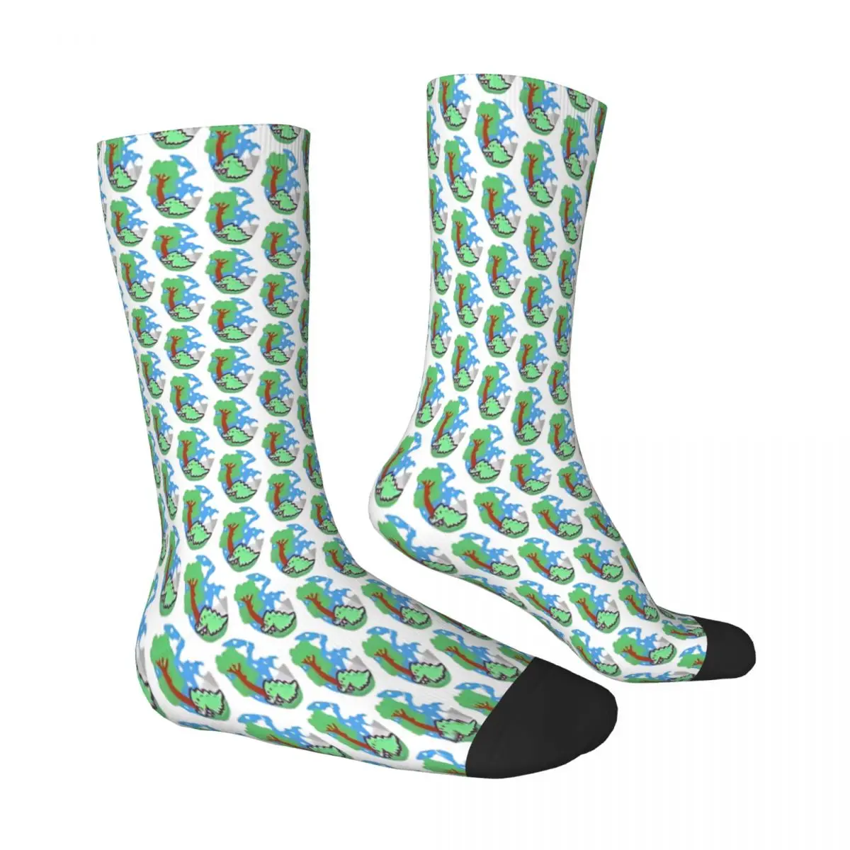 Crocodile Scene Adventure Crocodile Socks Male Mens Women Spring Stockings Harajuku