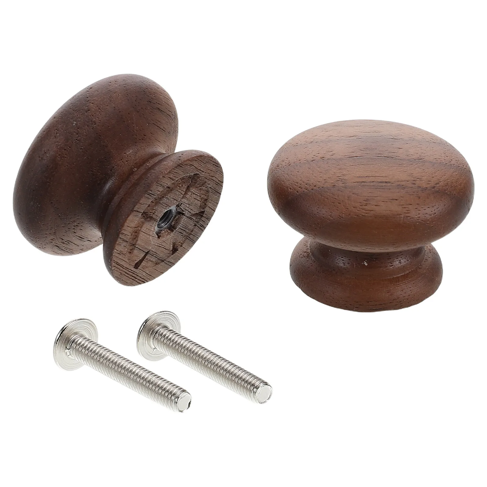 

2pcs Wardrobe Beech Wood Drawer Pulls Vintage Bedroom Furniture Kitchen Cabinet Mushroom Dresser Knobs Hardware