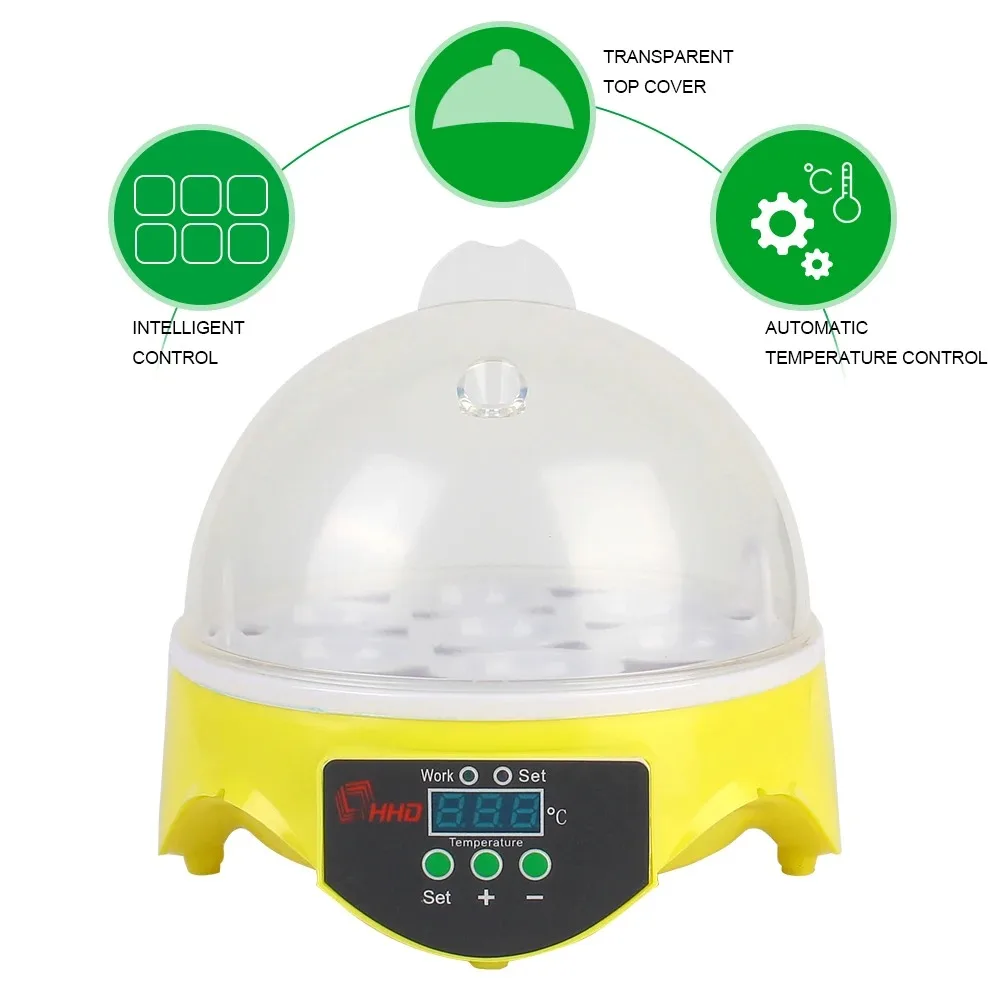 Intelligent Small-Sized 7-Piece Automatic Constant Temperature Incubator For Incubating Chickens, Ducks And Quails.