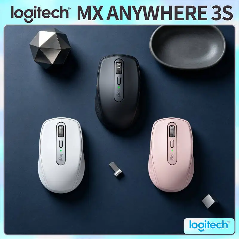 Wireless MX Anywhere 3S - Darkfield 8K DPI, 70-Day Battery, Hyper-Scroll, Great for Mobile Tea Shop & Community Event