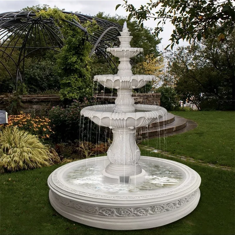 Internet celebrities three-layer multi-layer flowing fountain flower pot wedding wishing flower pool shooting props square pool