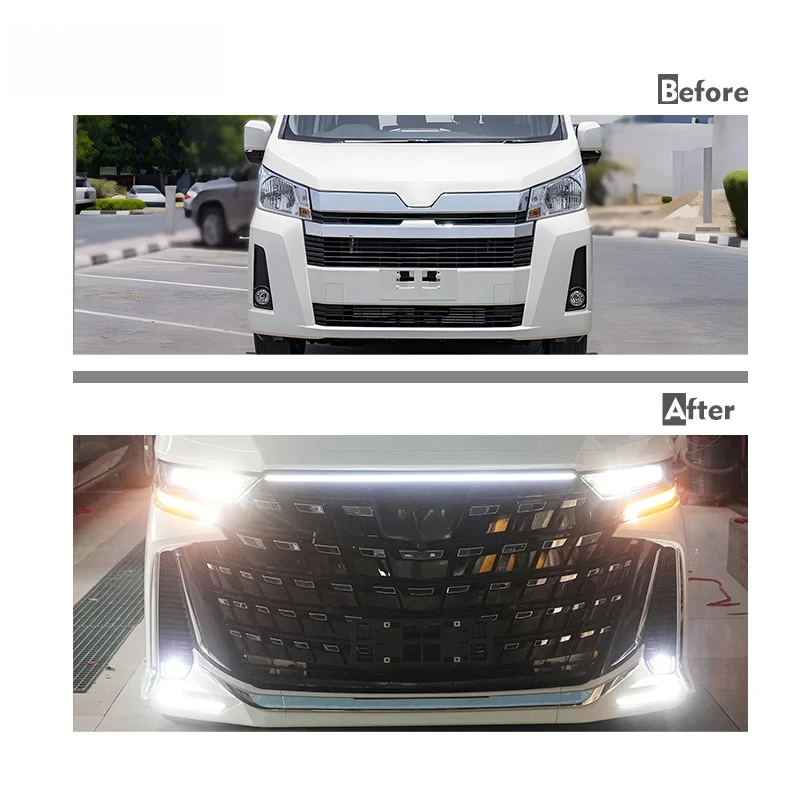 

Bumper 2025 New val Hiace Upgrade 40 A Model Exterior Headlight for 2019-2023 Hiace 300 Model Conversion Kit