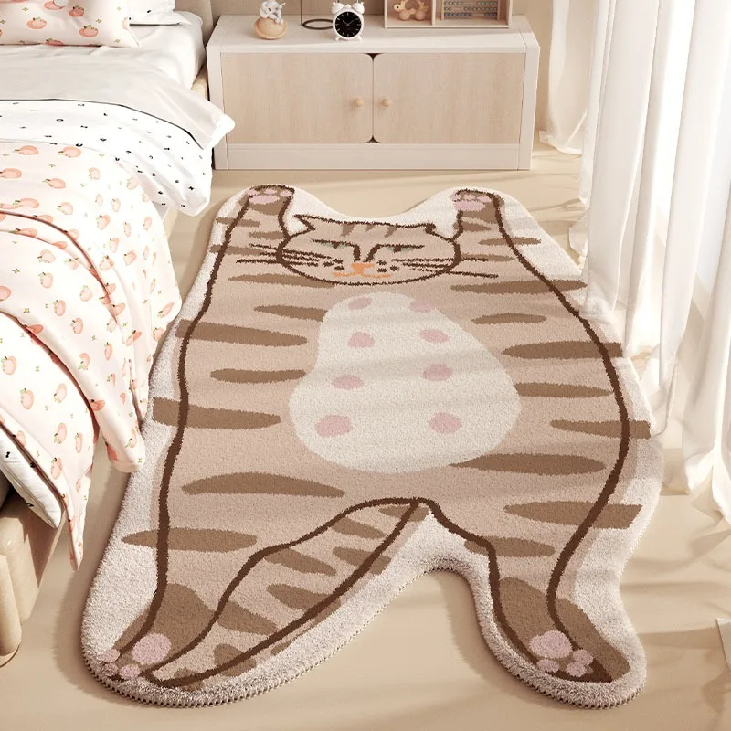 

Bedroom Bedside Carpet Non-slip Soft Comfortable Floor Mat Cute Lazy Animal Plush Long Home Decoration Mats 양탄자 Alfombra
