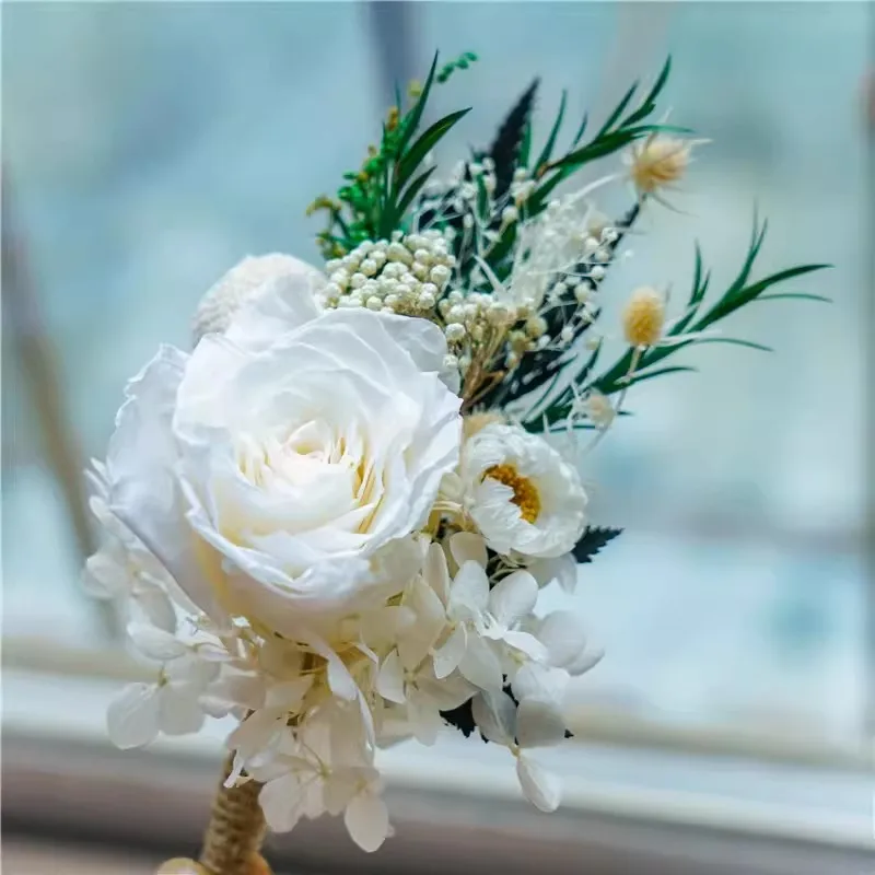 Woodland Dried flower Bridal Hair Comb Wreath Pins Ivory Color Girls Accessories Wedding Jewelry Handmade